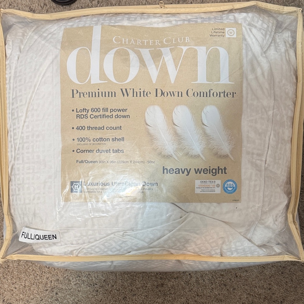 Charter Club Luxurious White Down Comforter